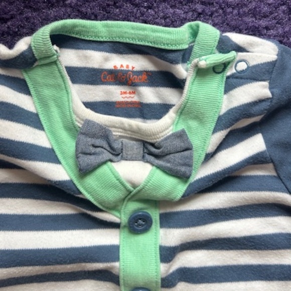 Cat &Jack baby one piece with bow tie - 3-6 months - Picture 4 of 4
